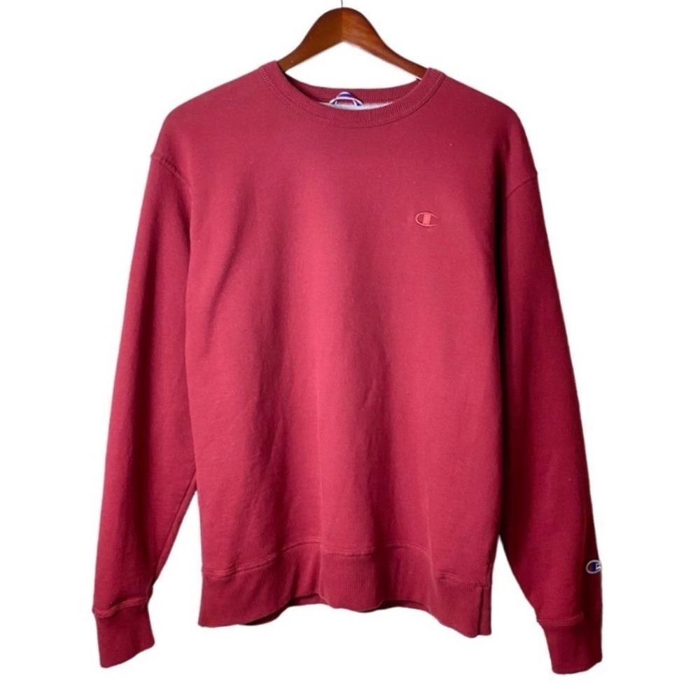 Champion Men's Maroon Crewneck Sweatshirt Size M